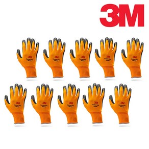 3M Comfort Grip Gloves 컴포트그립 오렌지 작업용장갑 코팅장갑 10세트