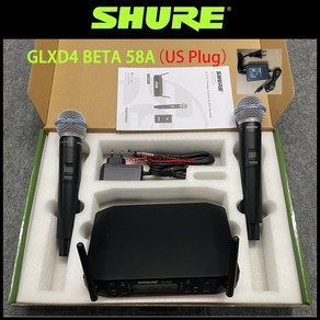 다이나믹마이크 슈어 GLXD 4 BETA 58A 무선 UHF 다이내믹 전문 핸드헬드 파티 무대 노래방, 1.GLXD4 BETA 58A US