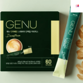 제누 디카페인 스테비아 단백질 커피믹스 10g x 60개입, 1박스, 600g