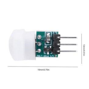 IR 초전기 적외선 PIR 미니 바디 센서 모듈 조절식 AM312 센서 모션 센서 감지기 모듈 고감도, 1개