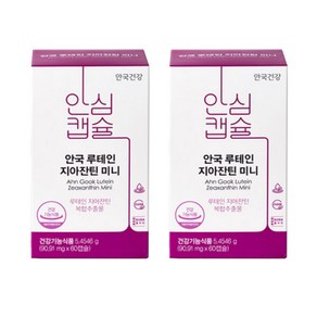 안국건강 안국 루테인 지아잔틴 미니 90.91mg x 60캡슐 x 2박스, 60정, 2개