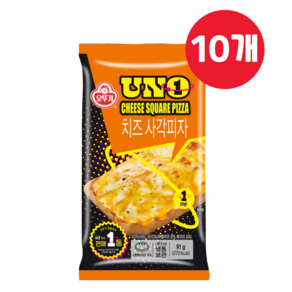 오뚜기 치즈 사각피자 UNO, 10개, 91g