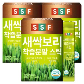 순수식품 새싹보리 착즙 분말 가루 스틱, 100g, 3개