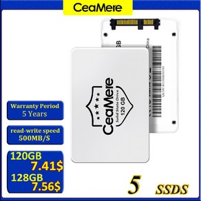 CeaMee 내장 솔리드 스테이트 드라이브 노트북 데스크탑용 SSD 커스텀 128GB 256GB HDD 하드 디스크 인치, 64GB