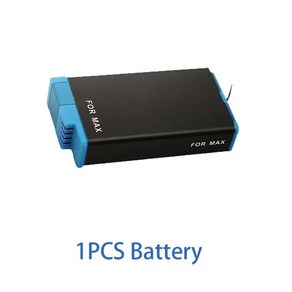 고프로 맥스용 충전식 리튬 배터리 360 파노라마 액션 모션 카메라 호환 액세서리 1600mAh, 1개