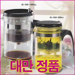 대만정품 표일배 간편다기 500cc(TEA POT)-보이차 티포트 필터 유리다기 다관 주전자, 1개