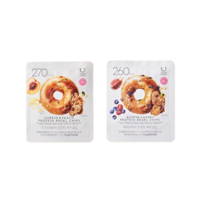 [딜라이트프로젝트] 베리&체리 치즈&복숭아 프로틴 베이글 칩, 3개, 55g
