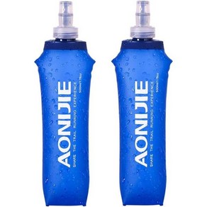 AONIJIE 2pcs 스포츠 접이식 물병 BPA 프리 하이킹 자전거 러닝 클라이밍용 TPU 청량음료 플라스크, 2 Pcs 500ml Bottles, 500ml