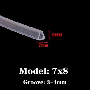 샤워부스 바닥 욕실 문 보호대 물막이 문턱 프로파일 유리 쫄대 1/3 미터 그루브 0.5mm-35mm 고무 테두리 씰링 스트립 투명 U 채널 보호 실드 샤워 도어 금속, 8x7_1 Metes, 14) 8x7 - 1 Metes