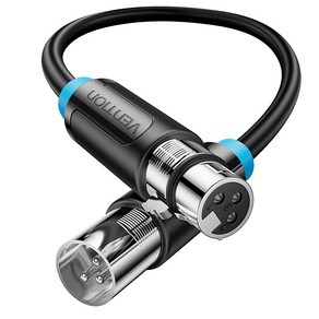 벤션 XLR 캐논 M F 마이크 연장 오디오 케이블 BBF, 1m, 1개