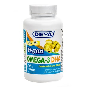 데바 비건 오메가 3 200mg DHA 소프트젤, 1개, 90정