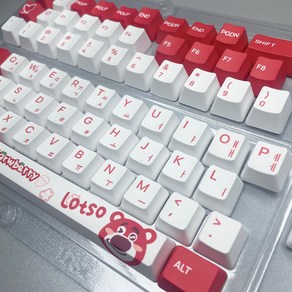 OEM 높이 PBT 한글 키캡 세트 DIY 개구리 산호해 딸기곰 오토봇 바이러스 게임 AULA독거미 기계식 키보드 호환 사용 가능