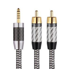 옥스선 헤드폰 스피커 앰프용 HIFI 7N OCC 은생폰 4.4mm-2 RCA 오디오 케이블 밸런스-2 수, 한개옵션2, 01 4.4mm to 2ca cable, 01 < =0.5m