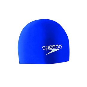 Speedo 유니 성인용 수영 모자 실리콘 엘라스토머 플로럴 눈부신 블루 원 사이즈, Blue, 1개