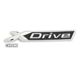 OEM 스타일 BMW X 드라이브 펜더 트럭 엠블럼 후면 배지 자동차 스티커 BMW 1 2 3 4 5 6 XDRIVE용 자동차 로고, 없음, 3) Chome