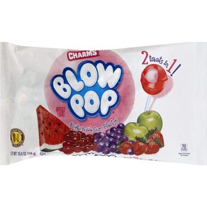 Blow Pop Lollipops - Dual Candy and Gum Suckes - 블로우 팝 막대사탕 - 듀얼 캔디 및 껌 빨판 - 어린이와 성인을 위한 대량 간식 - 다, 1개, 408.23g