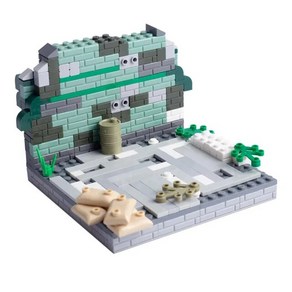 레고 호환 MOC 독일 육군 군인 피규어 전쟁 장면 스트리트 뷰 WW2 폐허 빌딩 블록 무기 건설 군사 기지 브릭 장난감, [04] CAB2 B12-21, 1개