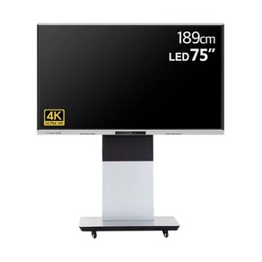 제노스미디어 UHD 스마트 전자칠판 CO750BZT4K 189cm 75인치형 터치스크린, 스탠드