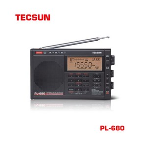 Tecsun PL-680 fm 라디오 휴대용 고성능 풀 밴드 디지털 튜닝 스테레오 라디오 FM AM SW SSB 라디오 수신기, 협력사, 검은 색