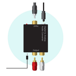 디지털 광 동축 오디오 to RCA 아날로그 컨버터 스피커 선 변환 NX655