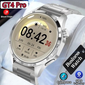 화웨이 GT4 프로 맥스 남성용 스마트워치 466466 AMOLED HD 스크린 BT 통화 GPS 궤적 NFC 심박수 혈당, [01] GT4 PRO Max, 5.Black mesh belt  GT4 PRO Max