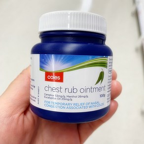 호주 체스트 럽 오인먼트 100g Coles Chest Rub Ointment, 1개