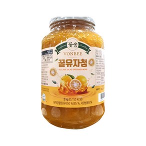 VONBEE 본비 꿀유자청 2kg/레몬에이드 과일청, 2kg, 1개, 1개입