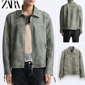 자라옴므 가을 남성 워쉬 페이크 가죽 자켓 캐주얼재킷 ZARA