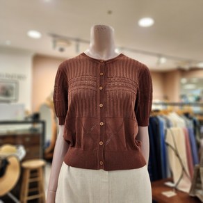 BCBG 레이스업 블럭 C/D 카디건 _ B4B5K281 74 [BROWN]