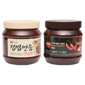 이가네 떡볶이 만능 양념장 매운맛 1.5kg + 집밥 1.4kg (비빔장 고추장 매운 볶음 양념), 2개