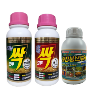 나라바이오 모두싹 골드 1kg + 모두싹 프리미엄1kg+대산붕산칼슘500ml 병해충관리 복합비료 식물영양제 유기농업자재