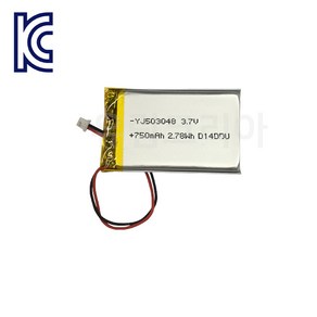 YJ 리튬폴리머배터리 YJ503048 750mAh KC인증 충전지, 1개, 1개입