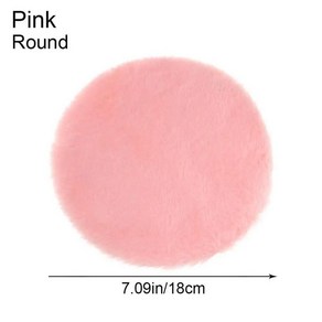 북유럽 스타일 인형 집 봉제 카펫 미니어처 털 깔개 미니 바닥, 1개, 5.pink-dia 18cm