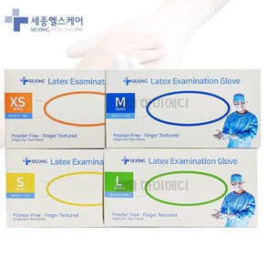 세종 라텍스장갑 일회용 비멸군 전사이즈 덴탈 병원용, 1개