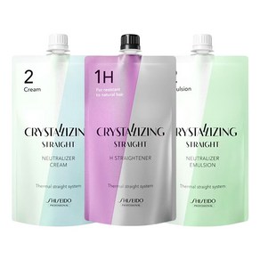 시세이도 프로페셔널 크리스탈라이징 알파H 스트레이트크림 H 악곱슬 건강모용 1제 400ml + 2제 400ml, 4세트