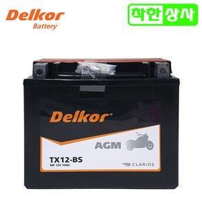 델코 스쿠터 바이크 AGM 배터리 YTX12-BS 12V10AH 무료충전 GTX12 STX12, 비충전, 1개