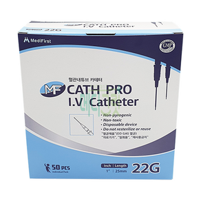 메디퍼스트 정맥카테타 22G 25mm 50개입 파랑 / MF IV Cathete, 1개