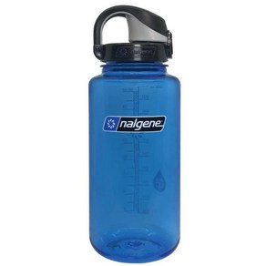 Nalgene Sustain Titan BPA 프리 온 더 플라이 물병 50% 플라스틱 폐기물에서 추출한 소재로 제작 946.4ml(32온스) 슬레이트 블루 블랙, 슬레이트 블루 및 블랙