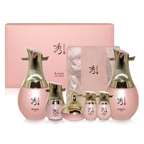 수려한 천삼 설윤 수액 130ml + 15ml + 유액 130ml + 15ml + 에센스 5ml + 크림 10ml + 마스크 세트