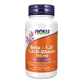 나우푸드 Now Foods 1 31 6D 베타글루칸 효모 잎새버섯 90 베지캡슐, 1개, 90정