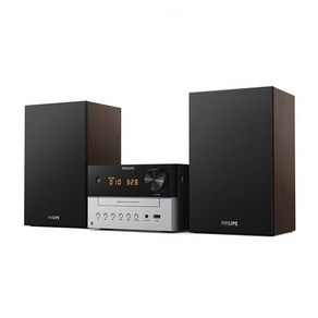 필립스 블루투스 오디오 시스템, 블랙 + 실버, TAM3205