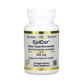 캘리포니아 골드 EpiCo 에피코르 건조 발효 효모 500mg 베지 캡슐 30정, 1개