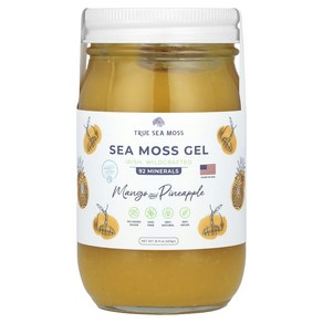 Tue Sea Moss 씨모스 젤 망고 & 파인애플 453g(16fl oz), TueSeaMoss씨모스젤망고&파인애플453g(16f, 1개