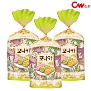 Cw 청우 종합 모나카 400gx3 고구마 녹차 찹쌀 전통 과자 한과 간식, 3개, 400g