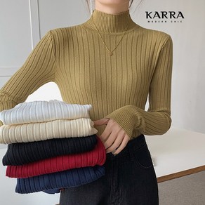 카라 KARRA 루크골지하프넥니트 A3F0229