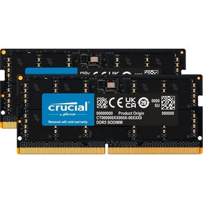 크루셜SSD Cucial RAM 64GB (2x32GB) DDR5 5200 및 4800 노트북 메모리 (CT2K32G52C42S5)-116, 1.5200MT/s - 8GB, 2개