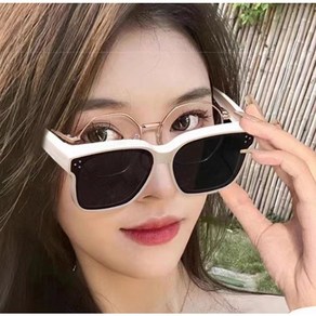 선글라스 안경위에 쓰는 편안한 덮경 남녀공용 선글라스, 아이보리, 1개