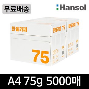 한솔제지 한솔카피 75g A4용지 2박스(5000매)/복사용지