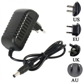 LED 조명 스트립용 전원 충전기 어댑터 공급 장치 AC 110-240V DC EU US AU UK 12V 9V 5V 6V 7V 3V 10V 1A, 01 Black