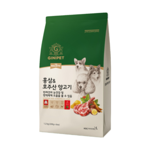 지니펫 홀리스틱 홍삼&호주산 양고기 강아지사료, 눈물개선/눈건강, 1.2kg, 1개